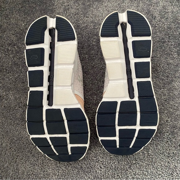 On Running Women's Peach and White Sneakers - Picture 5 of 10